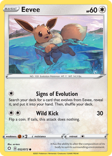 Eevee #52 from Shining Fates - Common - Illustrated by so-taro
