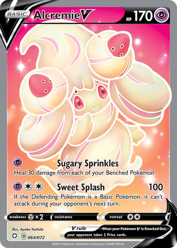 Alcremie V #64 from Shining Fates - Rare Ultra - Illustrated by Ayaka Yoshida