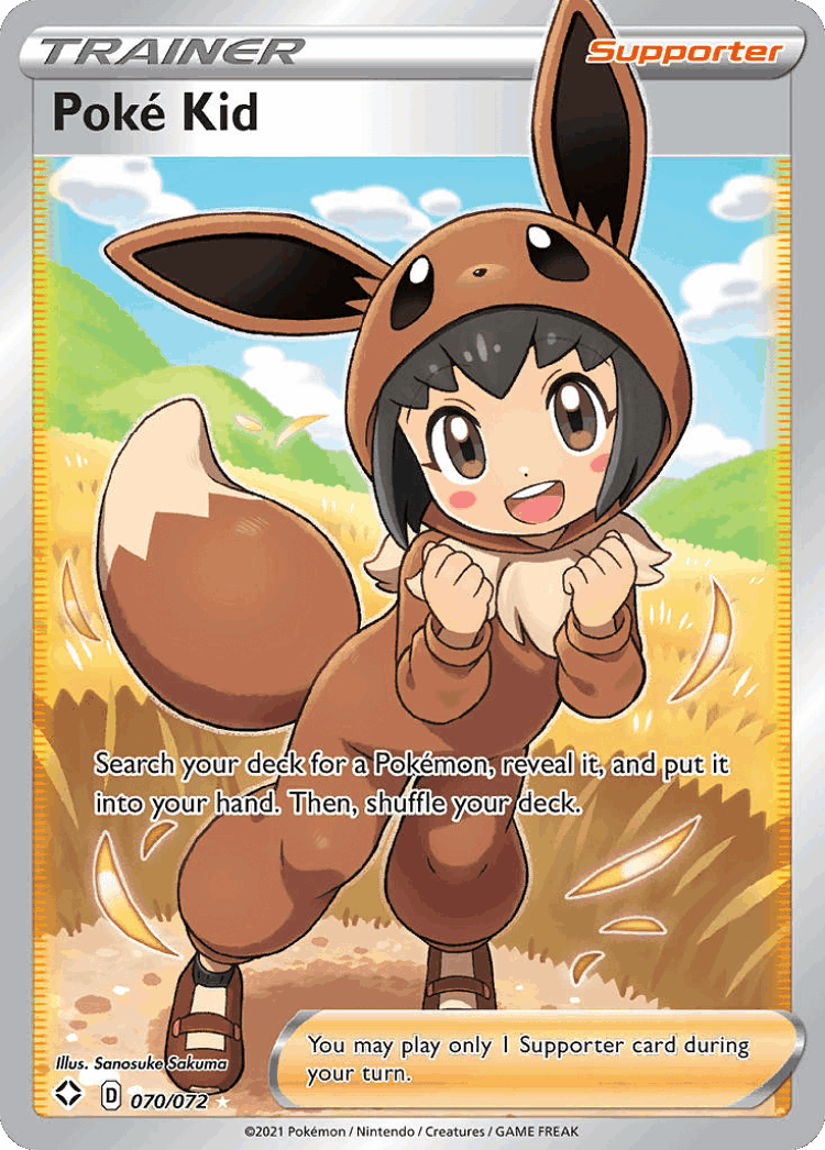 Poké Kid #70 from Shining Fates - Rare Ultra - Illustrated by Sanosuke Sakuma