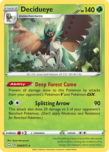 Decidueye Pokémon TCG card art