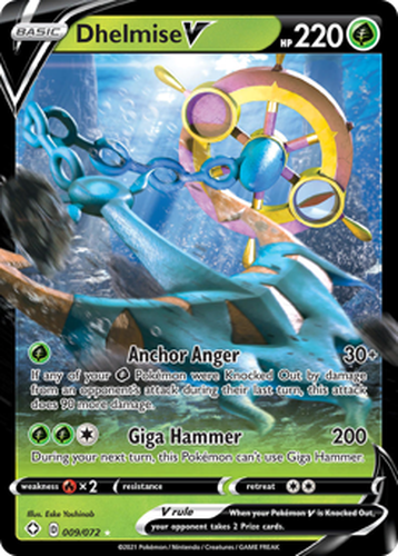 Dhelmise V Pokémon TCG card art