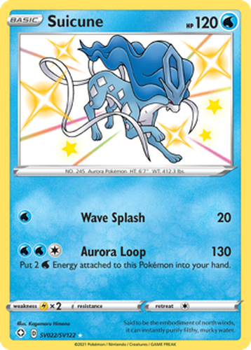 Suicune Pokémon TCG card art