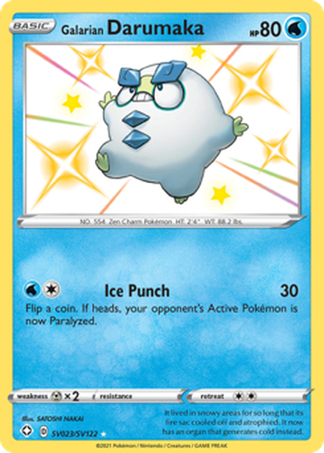 Galarian Darumaka Pokémon TCG card art