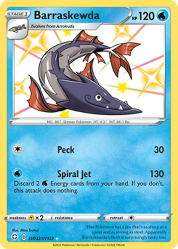Barraskewda 32, Shining Fates Shiny Vault