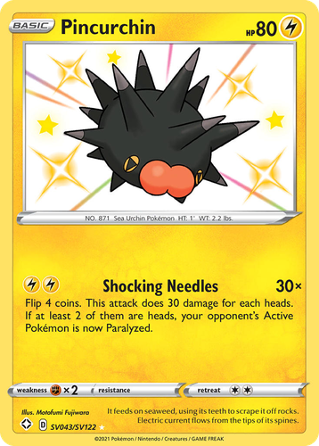 Pincurchin 43, Shining Fates Shiny Vault