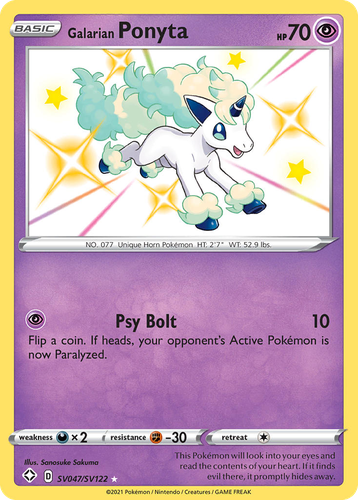 Galarian Ponyta 47, Shining Fates Shiny Vault