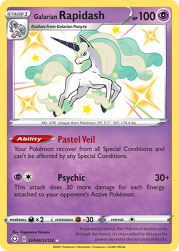 Galarian Rapidash 48, Shining Fates Shiny Vault