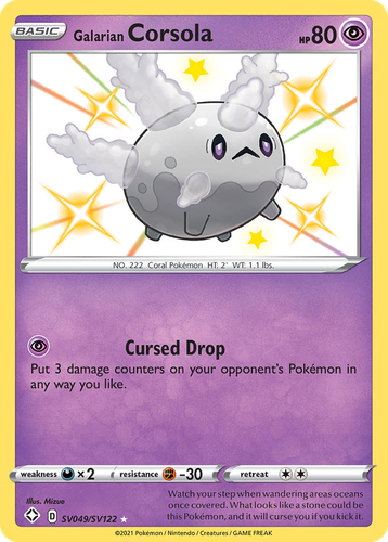 Galarian Corsola 49, Shining Fates Shiny Vault