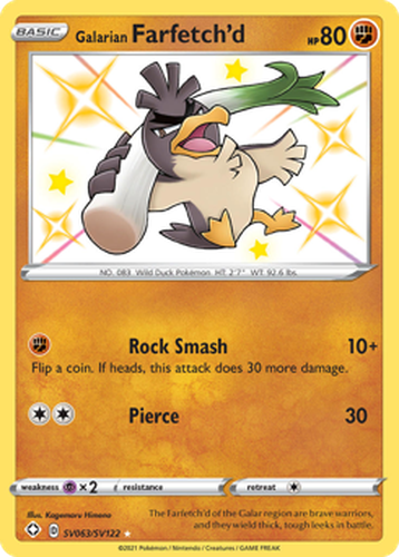 Galarian Farfetch'd 63, Shining Fates Shiny Vault
