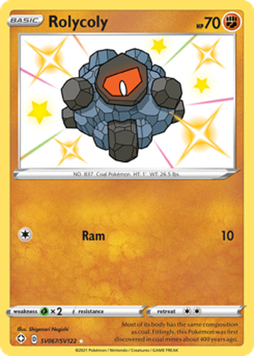 Rolycoly 67, Shining Fates Shiny Vault