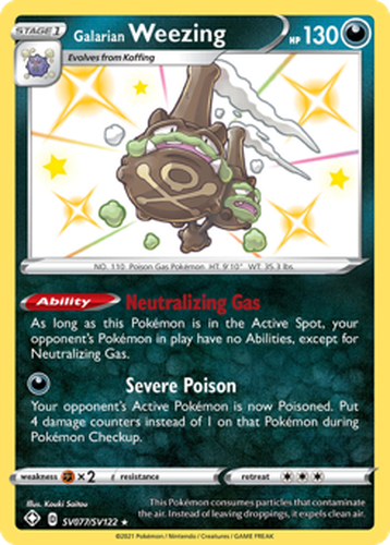 Galarian Weezing 77, Shining Fates Shiny Vault