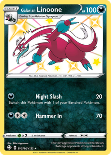 Galarian Linoone 79, Shining Fates Shiny Vault
