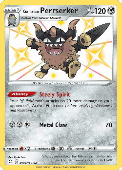 Galarian Perrserker 87, Shining Fates Shiny Vault