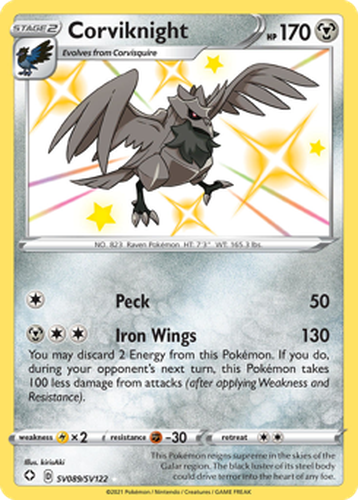 Corviknight 89, Shining Fates Shiny Vault