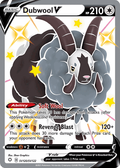 Dubwool V 120, Shining Fates Shiny Vault