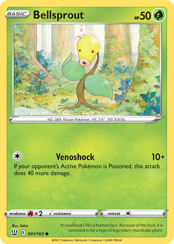 Bellsprout Pokémon TCG card art