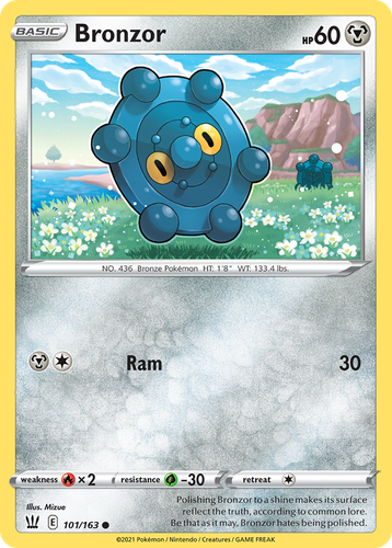 Bronzor #101 from Battle Styles - Common - Illustrated by Mizue
