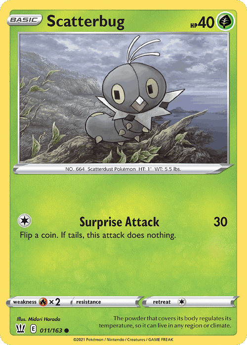 Scatterbug Pokémon TCG card art