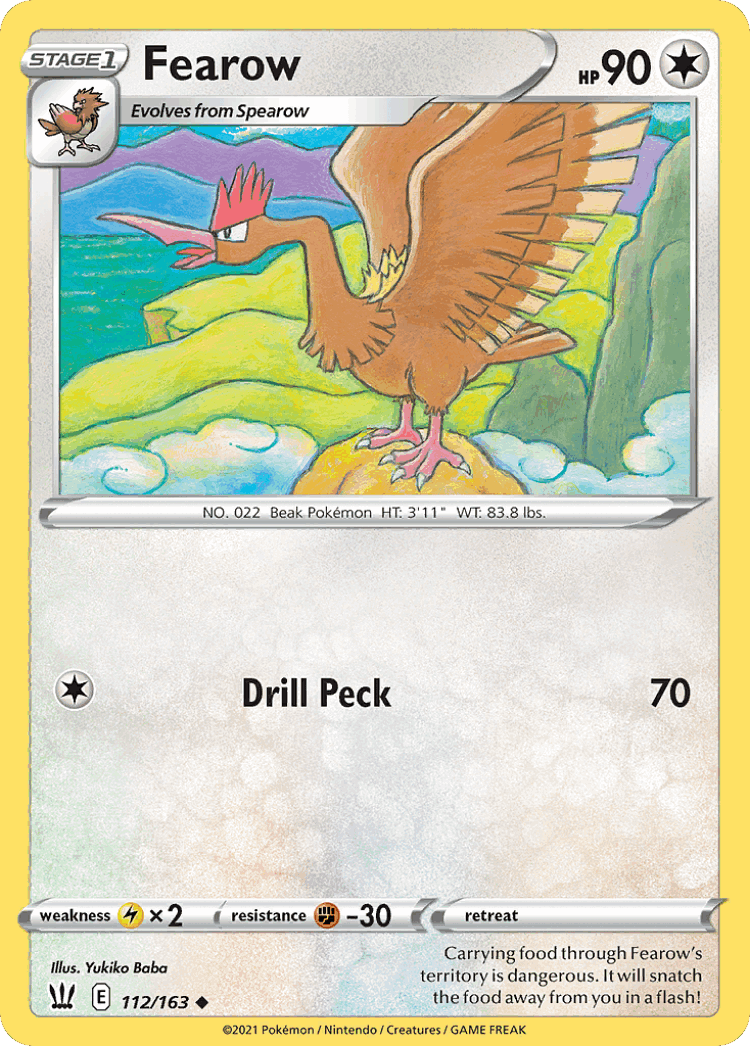 Fearow #112 from Battle Styles - Uncommon - Illustrated by Yukiko Baba