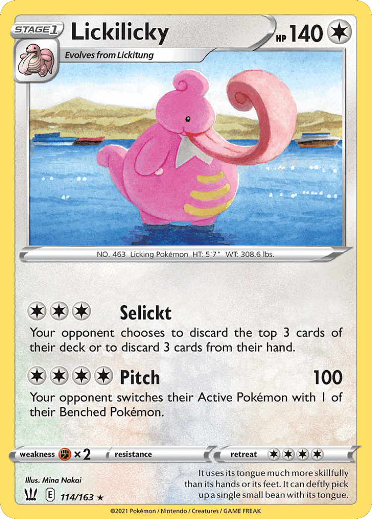 Lickilicky #114 from Battle Styles - Rare - Illustrated by Mina Nakai