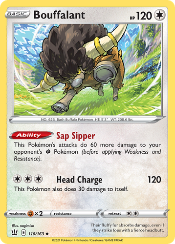 Bouffalant 118, Battle Styles