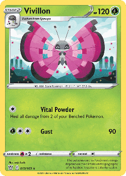 Vivillon Pokémon TCG card art