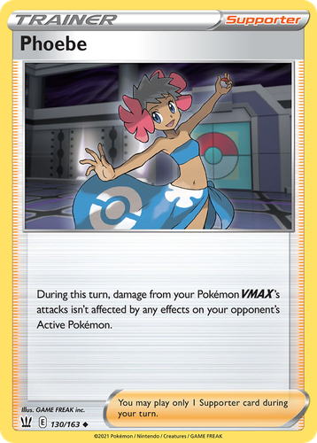 Phoebe #130 from Battle Styles - Uncommon - Illustrated by GAME FREAK inc.