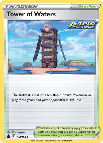 Tower of Waters #138 from Battle Styles - Uncommon - Illustrated by 5ban Graphics