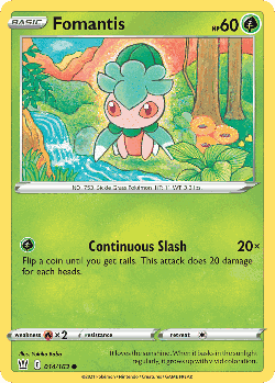 Fomantis Pokémon TCG card art