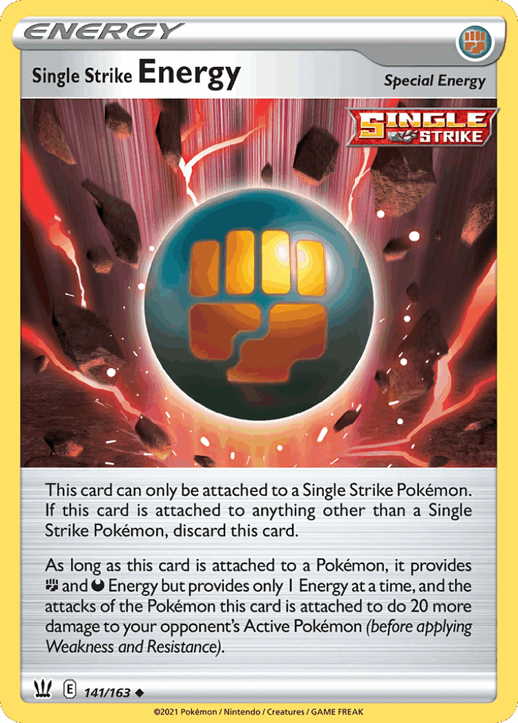 Single Strike Energy #141 from Battle Styles - Uncommon