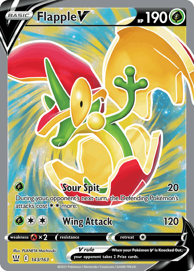 Flapple V #143 from Battle Styles - Rare Ultra - Illustrated by PLANETA Mochizuki