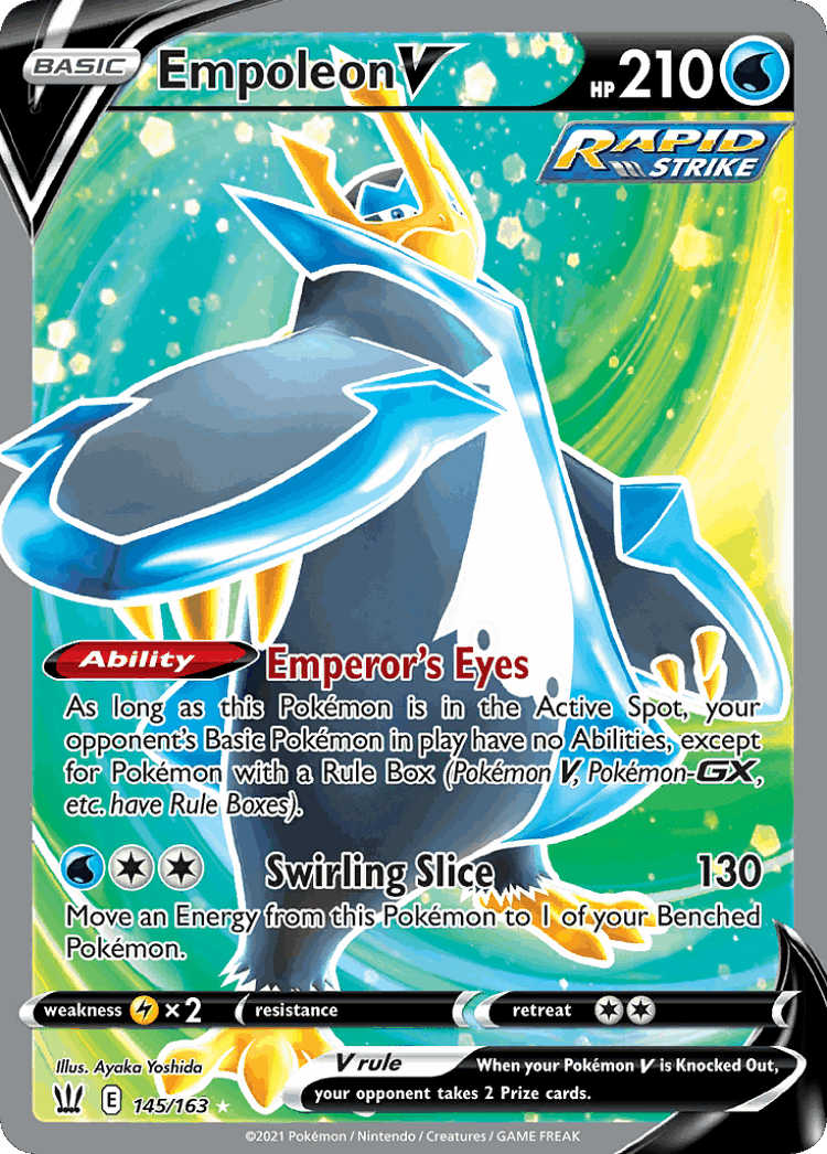 Empoleon V #145 from Battle Styles - Rare Ultra - Illustrated by Ayaka Yoshida