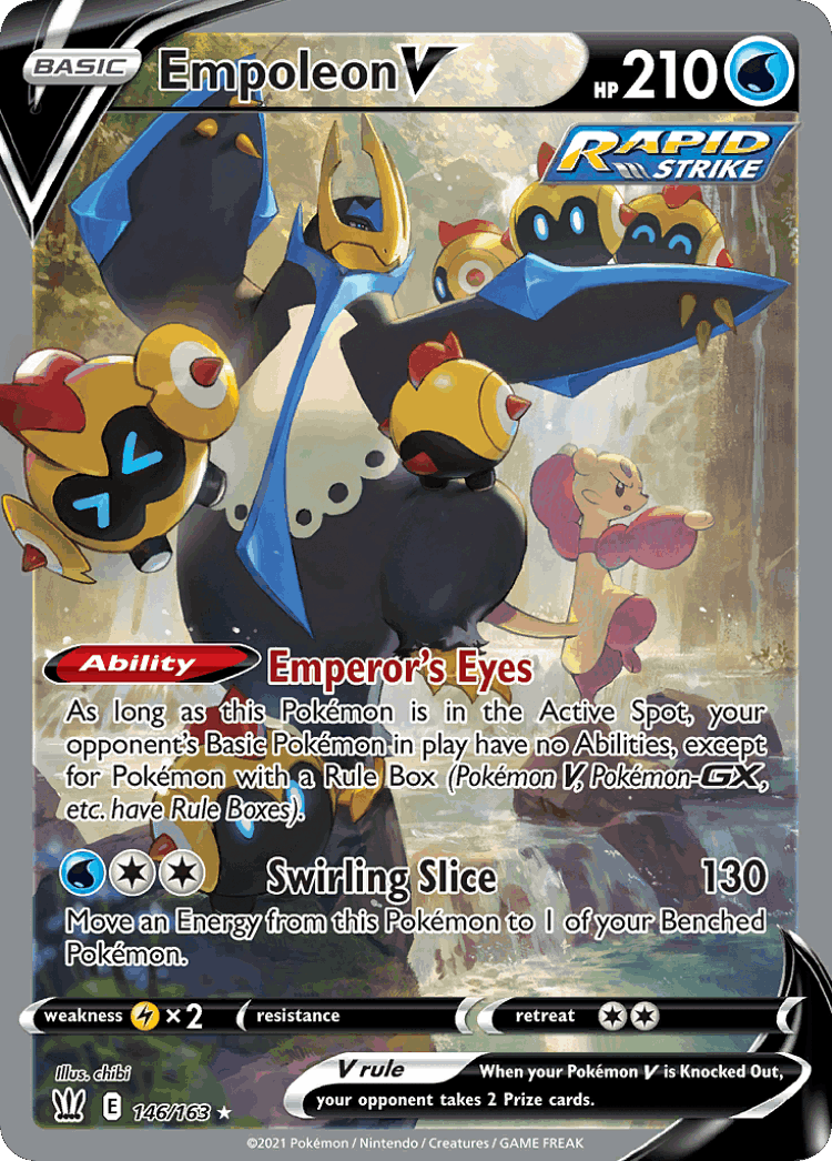 Empoleon V #146 from Battle Styles - Rare Ultra - Illustrated by chibi