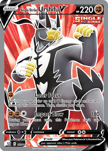 Single Strike Urshifu V #150 from Battle Styles - Rare Ultra - Illustrated by PLANETA Mochizuki