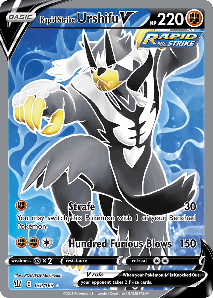 Rapid Strike Urshifu V #152 from Battle Styles - Rare Ultra - Illustrated by PLANETA Mochizuki