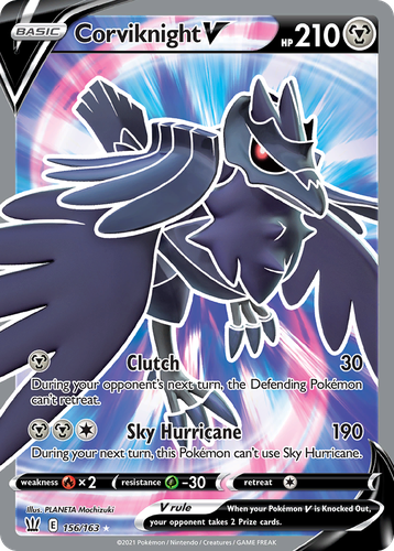 Corviknight V #156 from Battle Styles - Rare Ultra - Illustrated by PLANETA Mochizuki