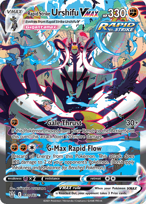 Rapid Strike Urshifu VMAX card art