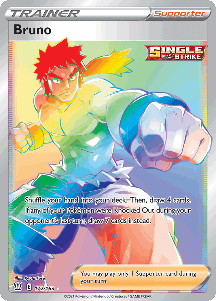 Bruno #172 from Battle Styles - Rare Rainbow - Illustrated by Ryuta Fuse