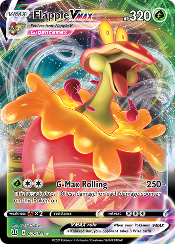 Flapple VMAX #19 from Battle Styles - Rare Holo VMAX - Illustrated by PLANETA Tsuji