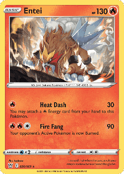 Entei Pokémon TCG card art