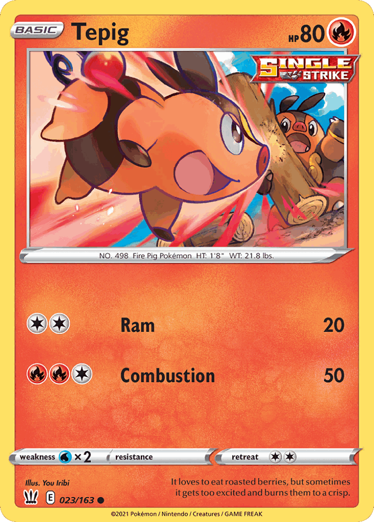 Tepig #23 from Battle Styles - Common - Illustrated by You Iribi