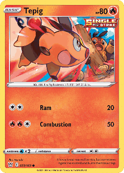 Tepig Pokémon TCG card art
