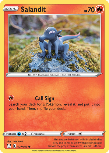 Salandit #27 from Battle Styles - Common - Illustrated by Yuka Morii