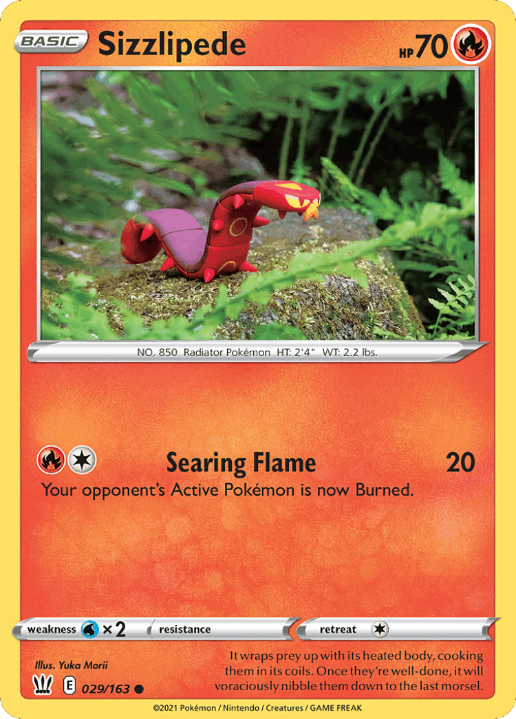 Sizzlipede #29 from Battle Styles - Common - Illustrated by Yuka Morii