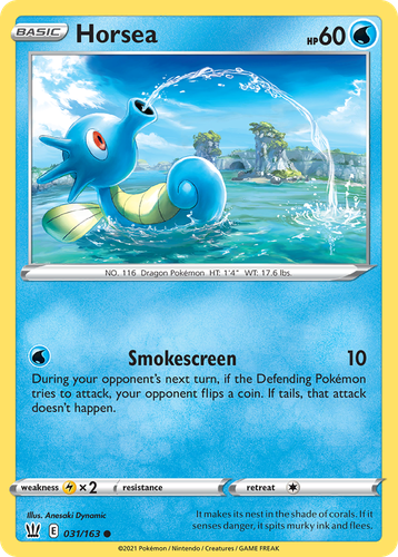 Horsea #31 from Battle Styles - Common - Illustrated by Anesaki Dynamic