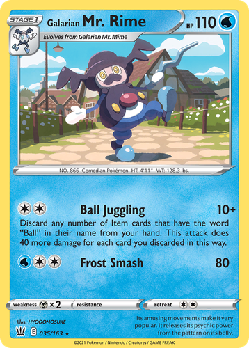 Galarian Mr. Rime 35, Battle Styles