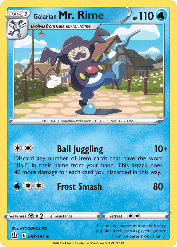 Galarian Mr. Rime #35 from Battle Styles - Rare - Illustrated by HYOGONOSUKE