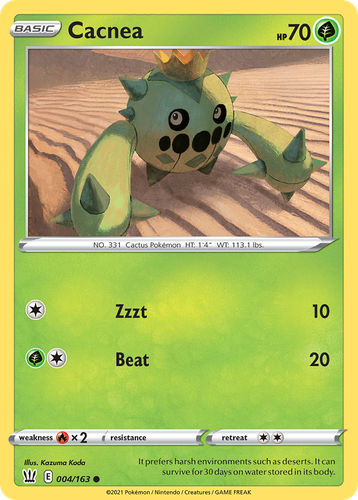 Cacnea Pokémon TCG card art