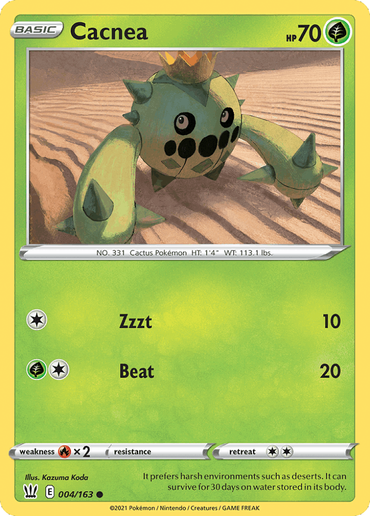 Cacnea #4 from Battle Styles - Common - Illustrated by Kazuma Koda