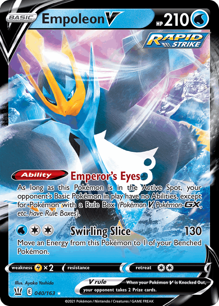 Empoleon V #40 from Battle Styles - Rare Holo V - Illustrated by Ayaka Yoshida